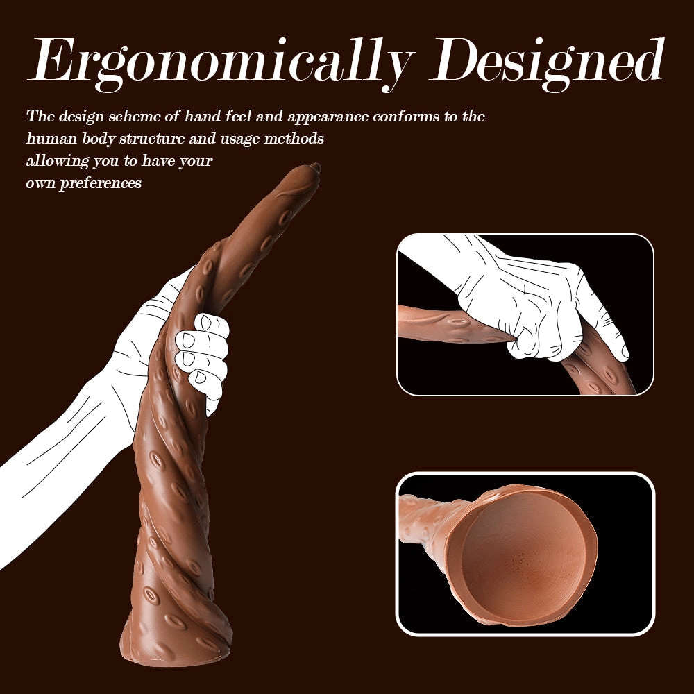 16 Inch Monster Spiral Design Super Long Dildo with Suction Base