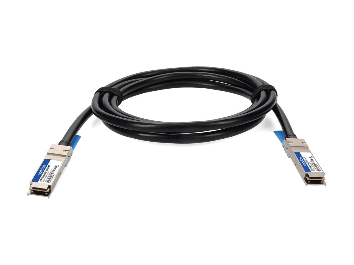 AddOn - 40GBase-CU direct attach cable - TAA Compliant - QSFP  to QSFP  - 3.3 ft - twinaxial - SFF-8661/IEEE 802.3bj - halogen-free, QSFP-40GB-PDAC1MLZ-J-AO