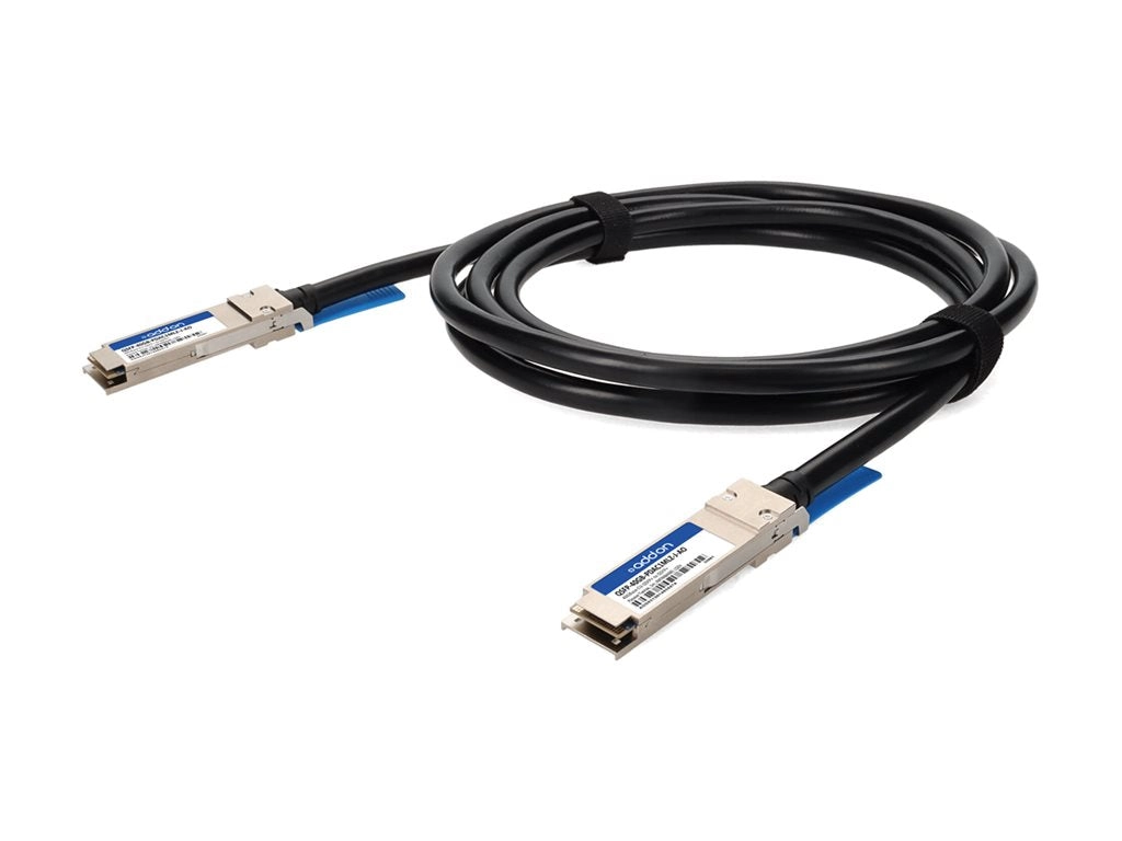 AddOn - 40GBase-CU direct attach cable - TAA Compliant - QSFP  to QSFP  - 3.3 ft - twinaxial - SFF-8661/IEEE 802.3bj - halogen-free, QSFP-40GB-PDAC1MLZ-J-AO