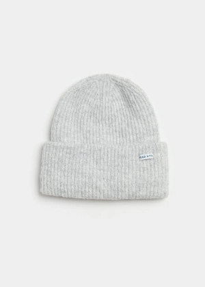 Adult Mad Hatter Ribbed Knit Beanie - Heather Grey