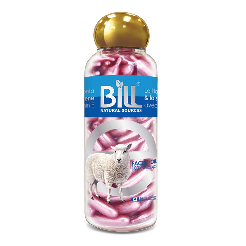 BILL Natural Sources® Lamb Placenta Facial Moisturizer with Squalene & Vitamin E Gelcaps