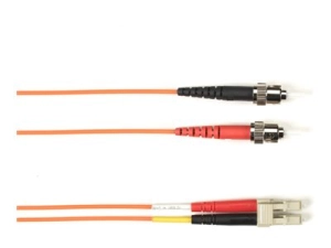 Black Box - Patch cable - TAA Compliant - ST multi-mode (M) to LC multi-mode (M) - 2.13 m - fiber optic - duplex - 50 / 125 micron FOLZH50-STLC-OR-7