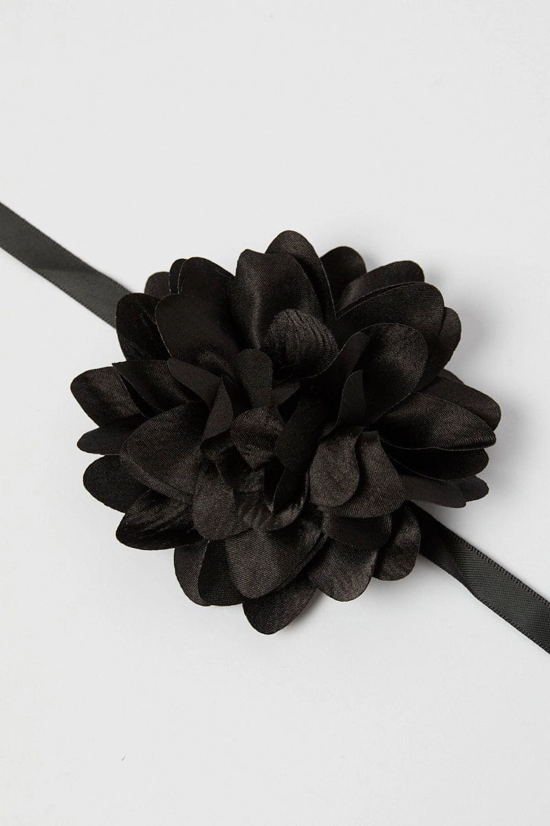Black Floral Chocker