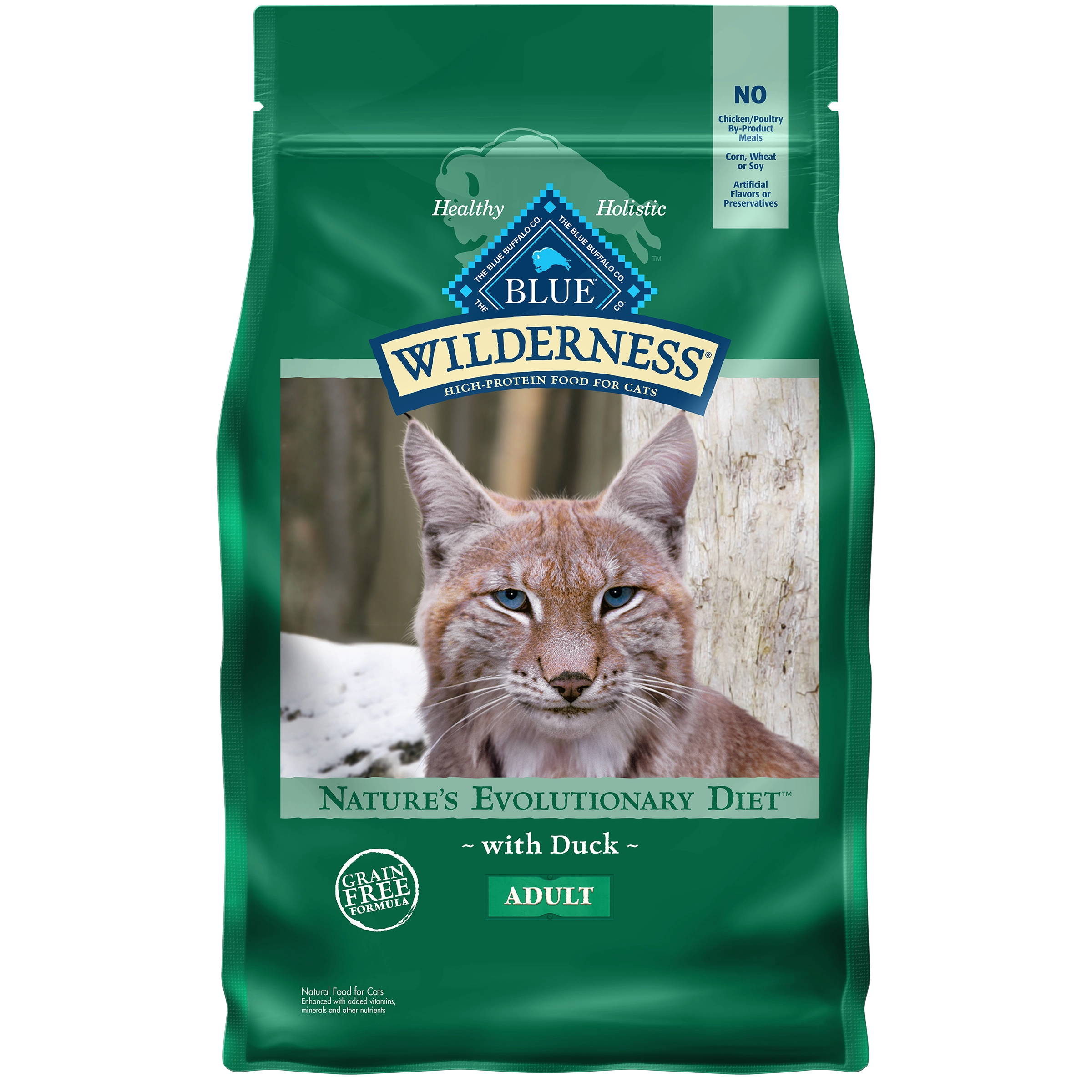 Blue Buffalo Wilderness High Protein, Natural Adult Dry Cat Food, Duck 5 lb.