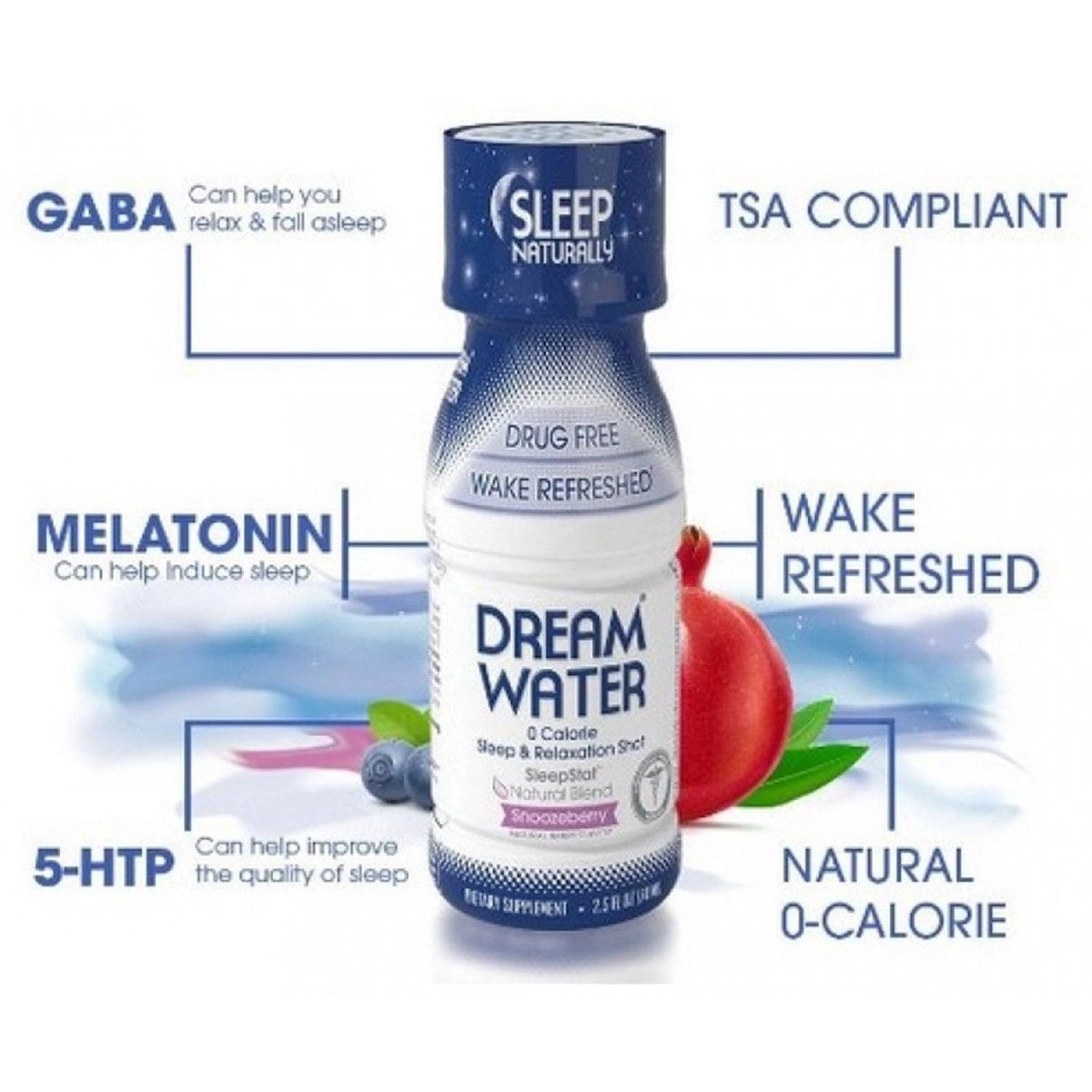 Dream Water Natural Sleep & Relaxation Aid Shot. 0 Calorie