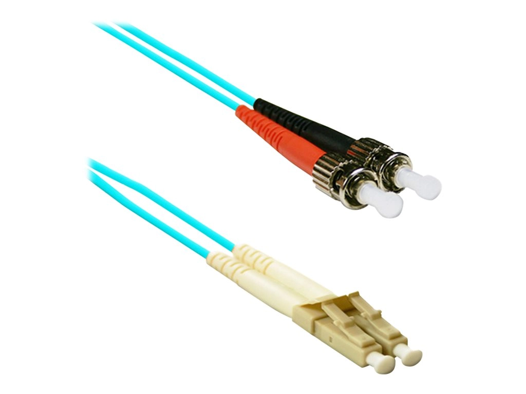 ENET - Patch cable - ST multi-mode (M) to LC multi-mode (M) - 12 m - fiber optic - duplex - 50 / 125 micron - OM3 - riser - aqua STLC-10G-12M-ENC