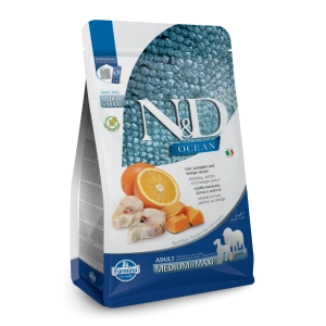 Farmina N&D Ocean Grain Free Cod, Pumpkin & Orange Medium & Maxi Adult Dry Dog Food