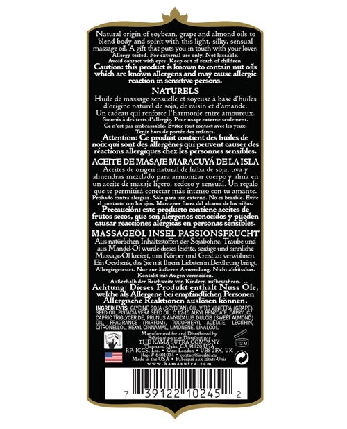 Kama Sutra Naturals Flavored Massage Oil