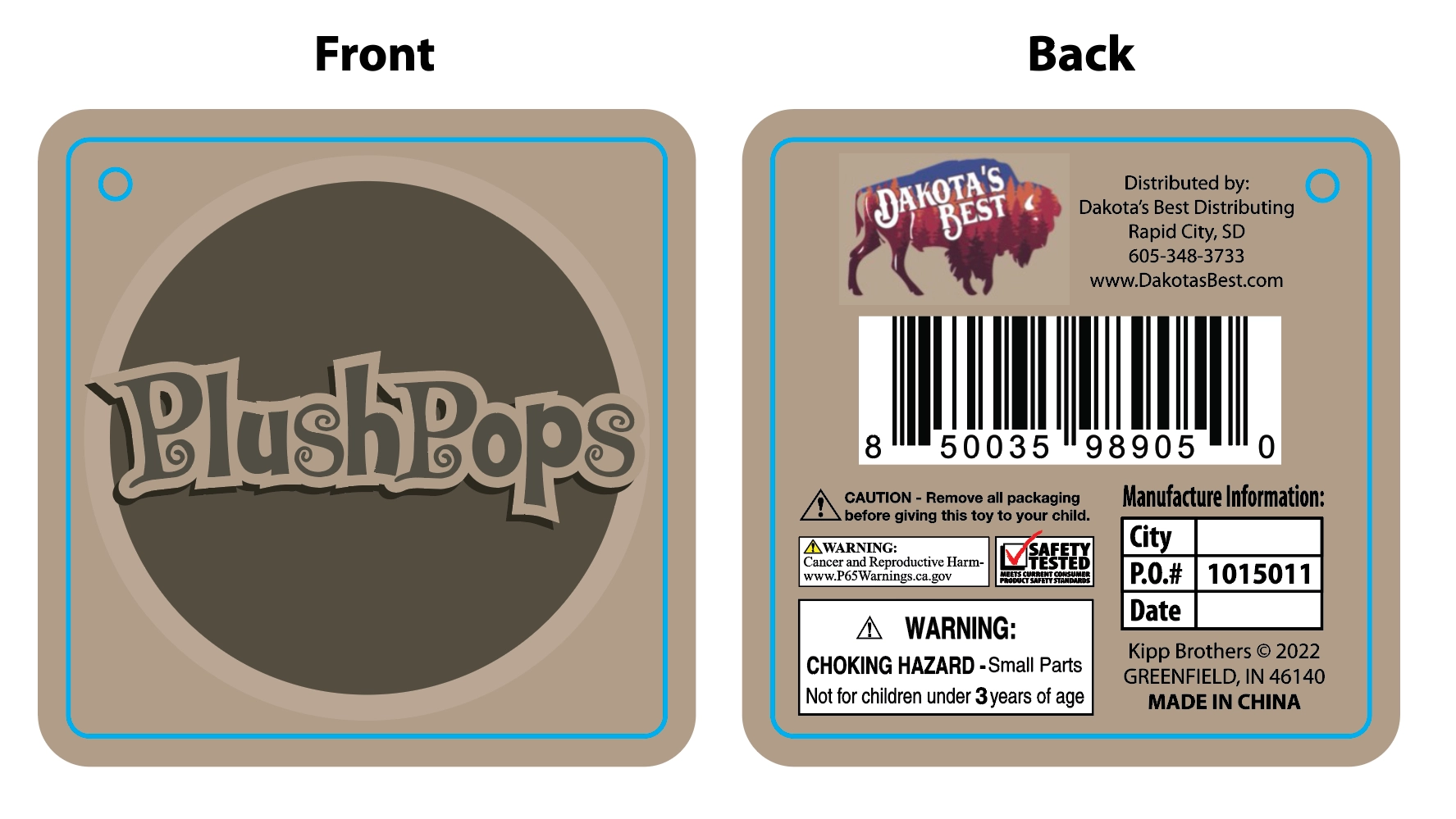 Lollipop Plush Pops Toy - 72 Pieces Per Pack 40352