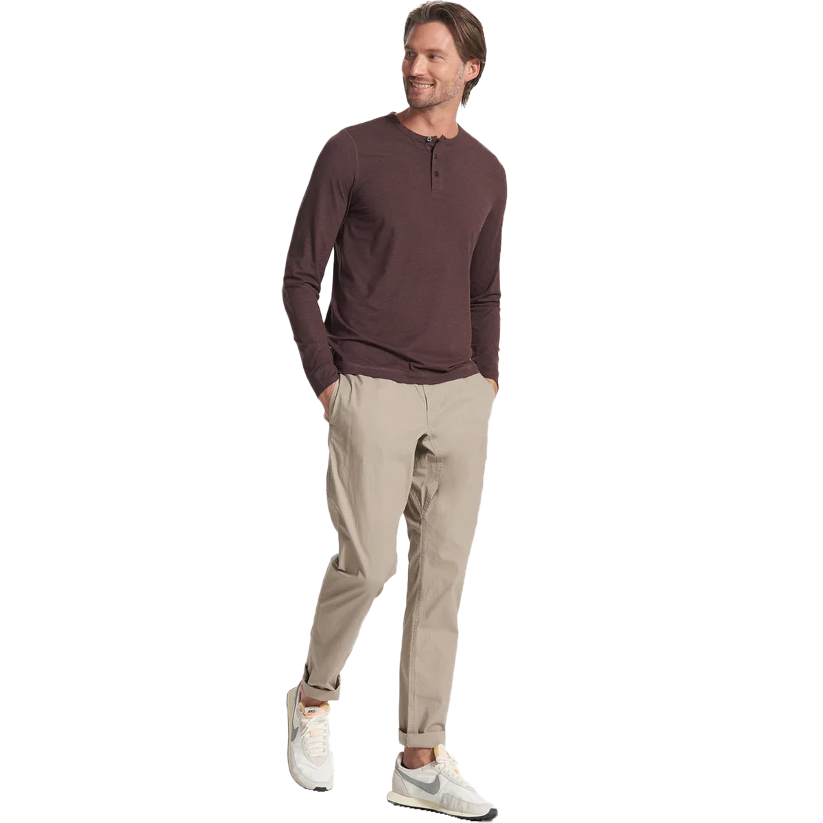 Men's Long-Sleeve Ease Performance Henley