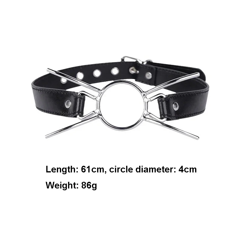 Metal Spider Gag Flirting Open Mouth with O-Ring