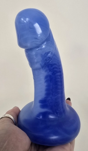 ONE OF A KIND Medium Bent Blue Swirl LITE