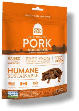 OPEN FARM Grain-Free Dehydrated Pork Treats for Dogs