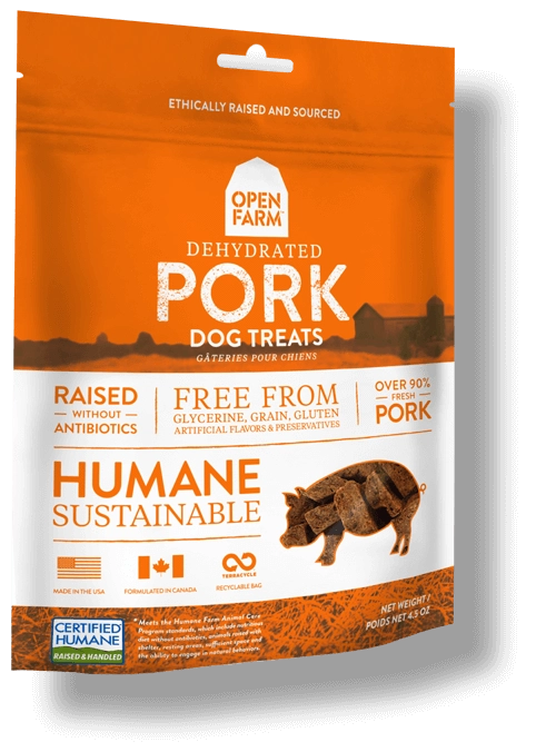OPEN FARM Grain-Free Dehydrated Pork Treats for Dogs