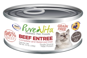 PureVita Grain Free Beef Entree Canned Cat Food