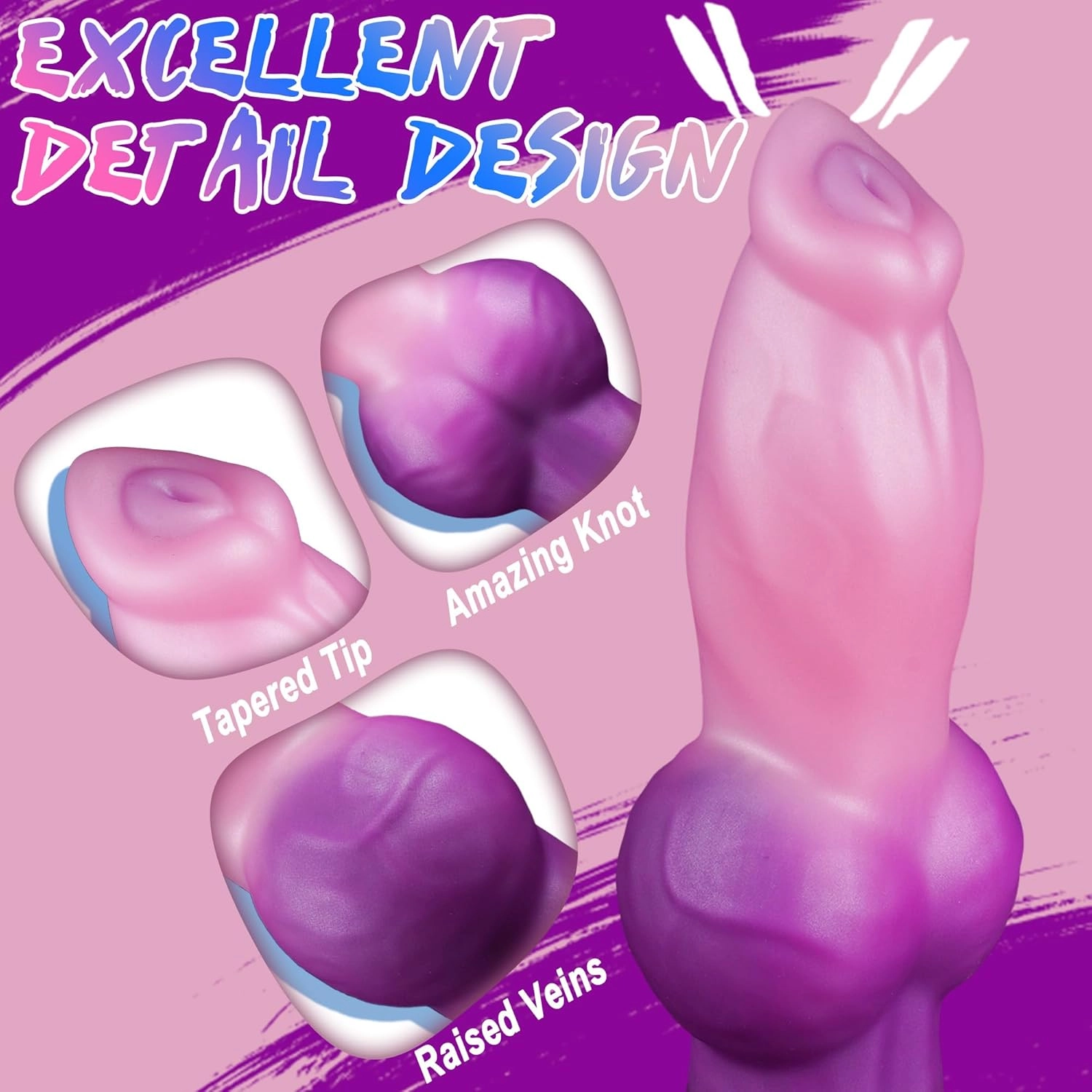 Reagan 9.25 Monster Dildo Horse Dildo Knot Dildo- Laphwing