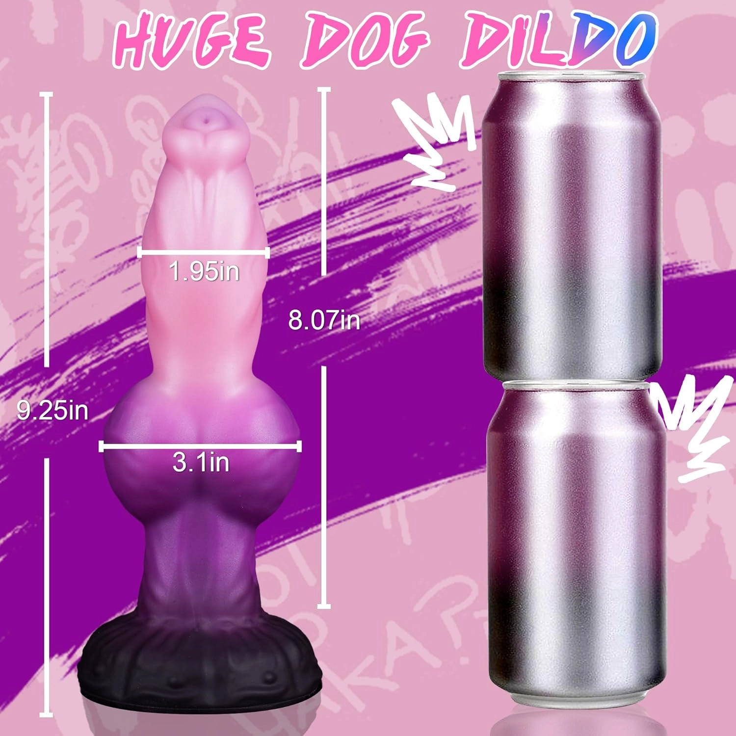Reagan 9.25 Monster Dildo Horse Dildo Knot Dildo- Laphwing