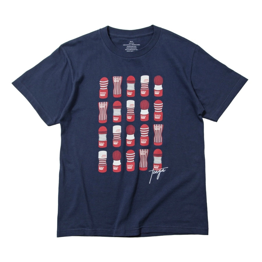 TENGA 20 CUPS T-Shirt [Navy Blue]