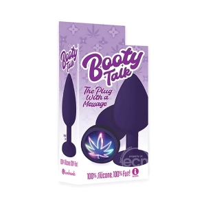 The 9's - Booty Talk Silicone Butt Plug Neon Leaf - Purple