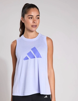 Train Essentials Big Performance Logo Training Tank Top - Violet Tone/Semi Cobalt Blue