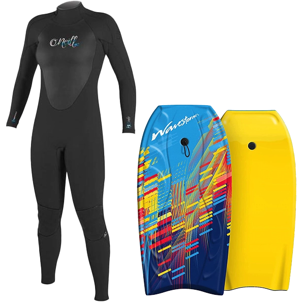 Women's Wetsuit & Bodyboard Package