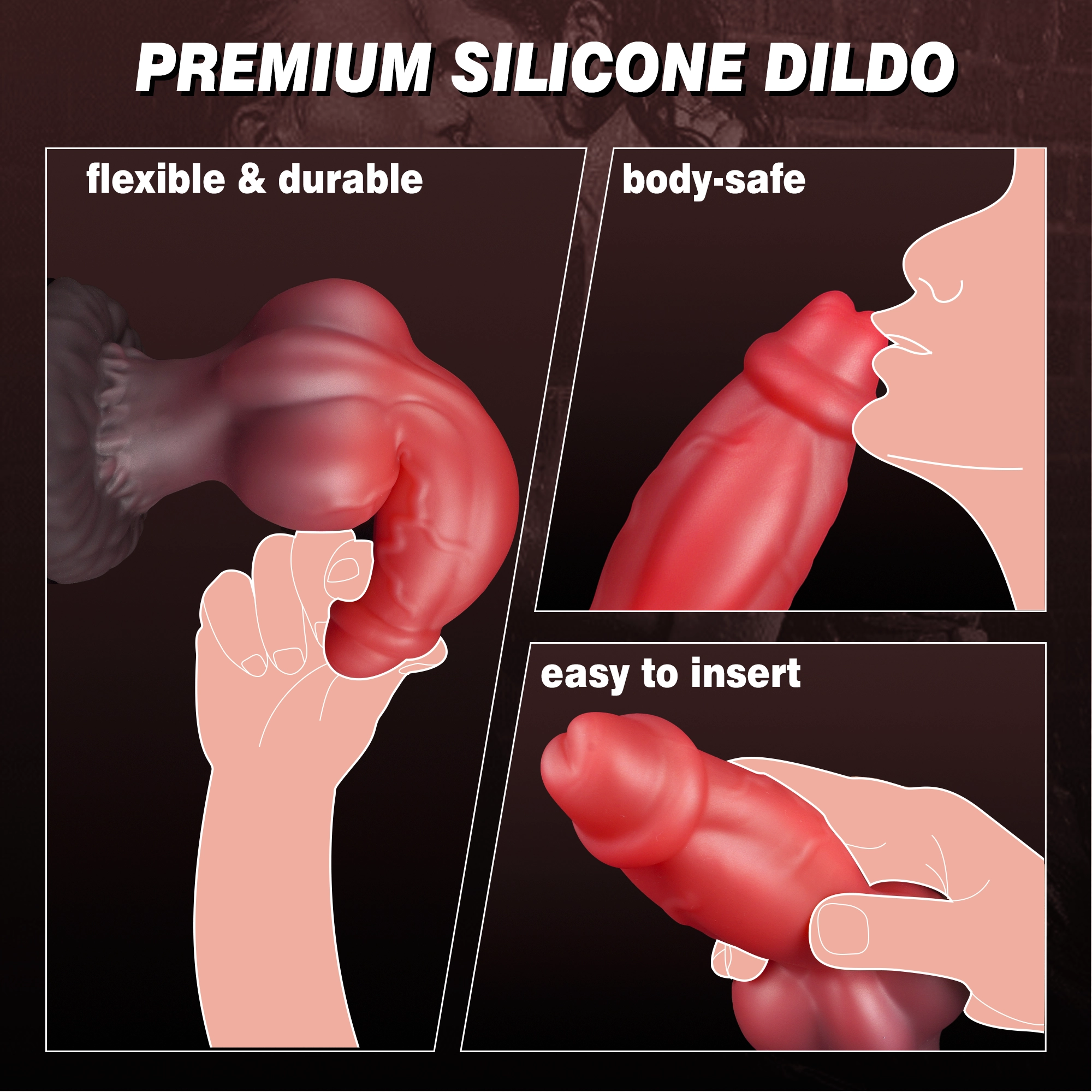 Zane  8.6 Inch Fantasy Monster Dildo With Big Knot-Laphwing